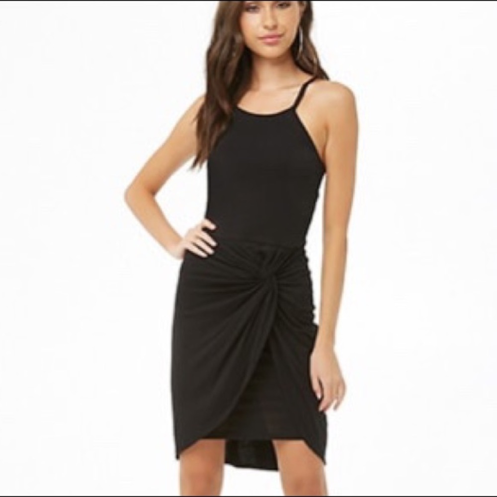 Twist front mini cami dress